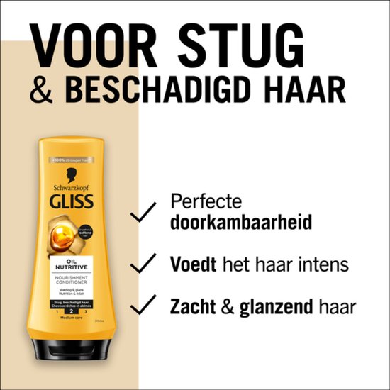 Gliss Kur - Conditioner - Oil Nutritive - 200ml van Gliss Kur — afbeelding 2