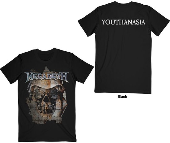 Megadeth - Youthanasia Ripped Thru Heren T-shirt - 2XL - Zwart