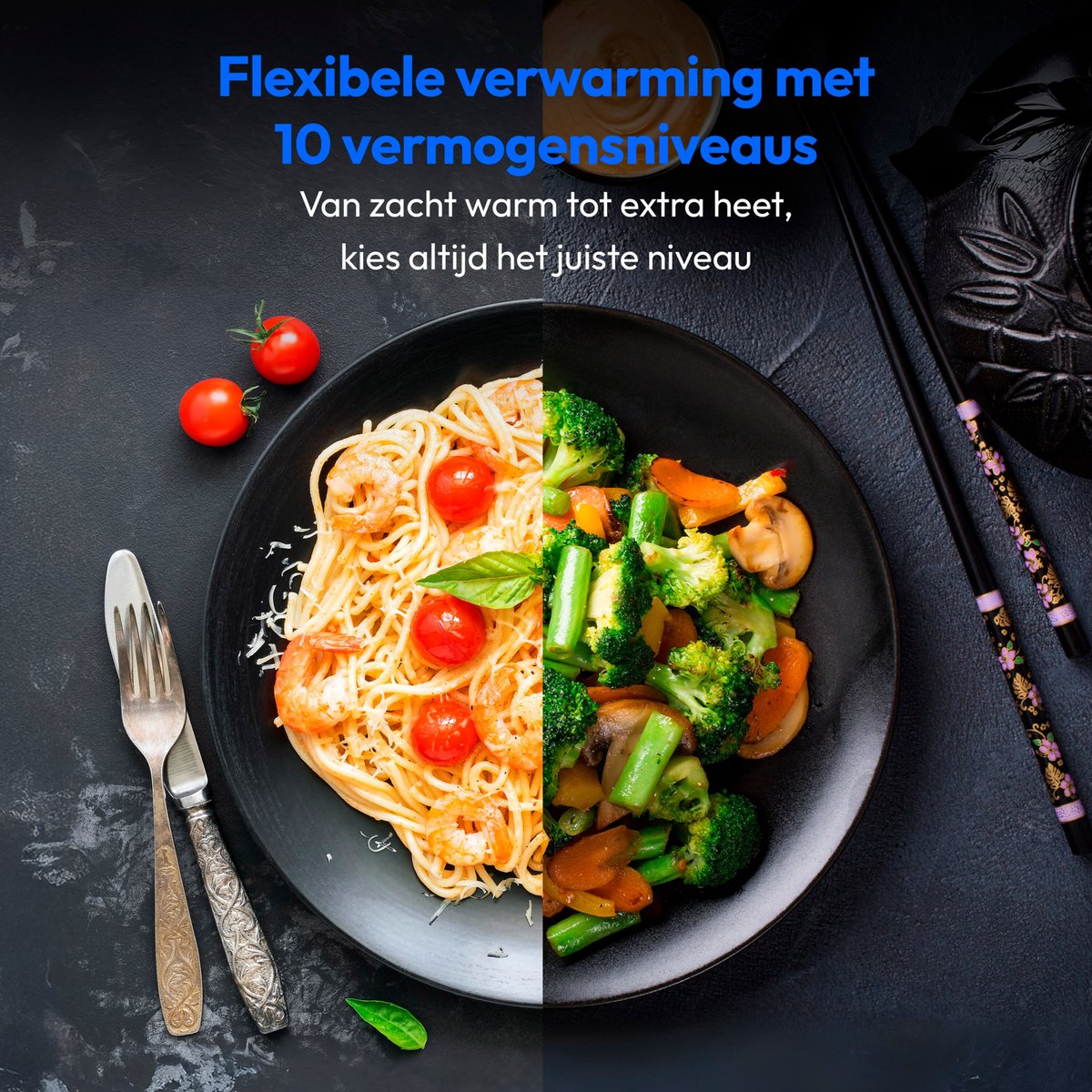 MEDION magnetron met grill en heteluchtfunctie (25 liter, 900 watt, 1100 watt bovengrill & 500 watt ondergrill, 2100 watt heteluchtfunctie, 11 programma's, 10 vermogensniveaus, roestvrij staal, MD1204 — afbeelding 6