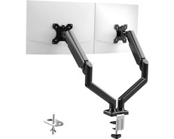 ZoeZo Design - Monitor Arm voor 2 Schermen - Type Z2A0 - 13 t/m 32 Inch Scherm - Gasveer - Verstelbaar in Meerdere Richtingen - Dubbele monitorstandaard - In hoogte verstelbaar - VESA 75 & 100 mm - Dual Monitor Arm Desk Mount