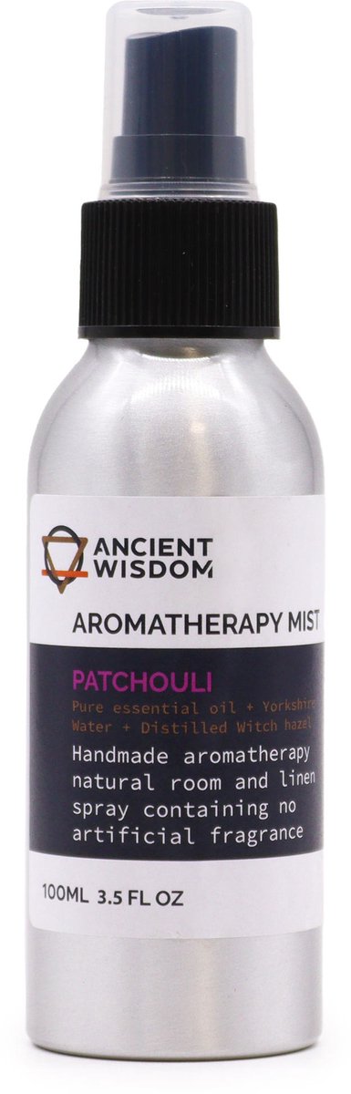 Ancient wisdom - patchouli - spray - etherische olie nevel spray - 100ml - aromatherapie - kamerspray