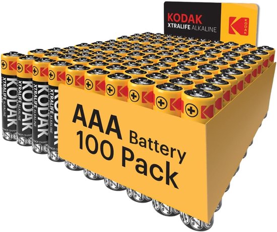 KODAK Xtralife Piles AAA-LR3 Alcaline 1,5V – Pack de 100