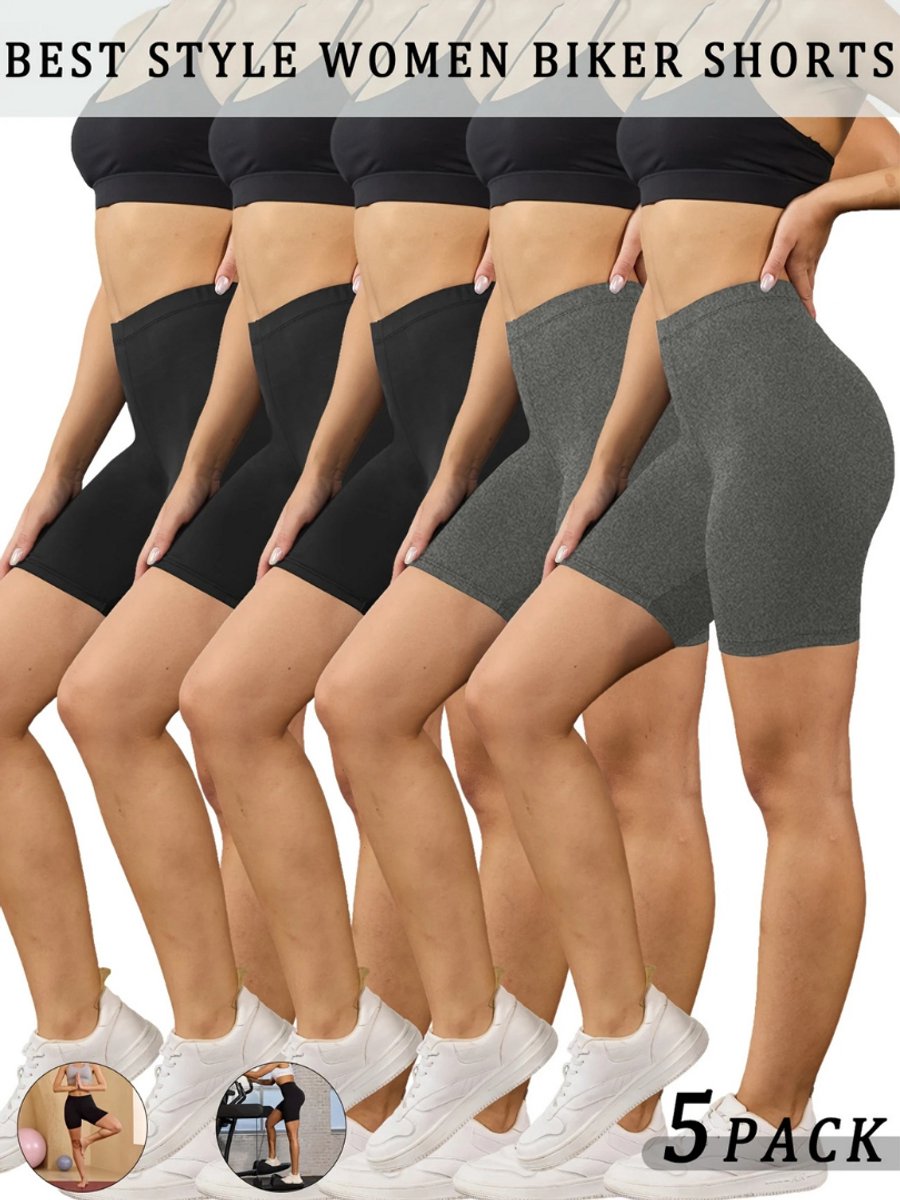 Bovista Biker Short Dames Korte Legging Lange Onderbroek Bikershort Met Pijpjes 5 Pcs 2 Gemengd