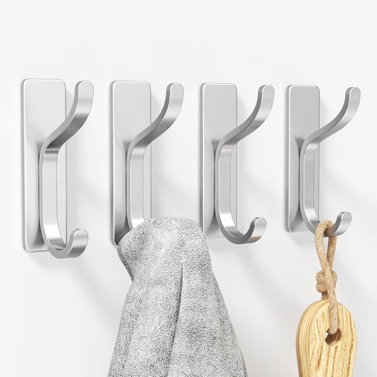 2 Stuks Handdoekhaken Voor In De Badkamer - Zelfklevende Wandhaken Voor 2 Stuks Handdoekhaken Voor In De Badkamer - Zelfklevende Wandhaken Voor