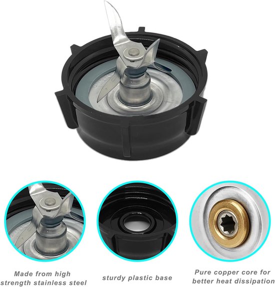 Sapcentrifuge-accessoires - Geschikt voor Oster-blenders - Blenderbak (met deksel), bevestigingsbouten, borgpen en 2 rubberen O-ringen — afbeelding 2