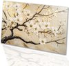 bruin, Bloesem, Impressionisme, Bloemen, Wit, goud, beige, zwart
