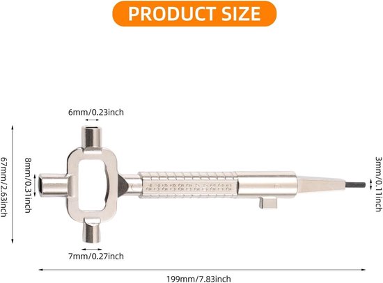 Universele Sleutel voor Patroonafdekking, Patroonsleutel Compatibel met Blanco 138219, Patroonafdekring Sleutel voor BLANCO ACTIS, ACTIS-S, ALTA-F Compact, ARCOS Patroonsleutel