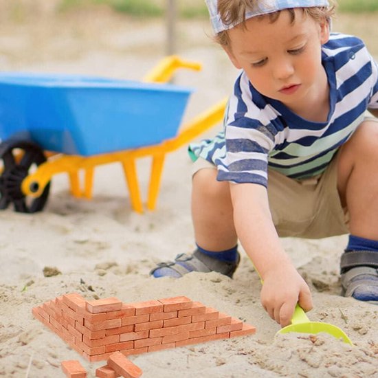 Allecto Plus - 150 stuks gesimuleerde baksteen neptegels voor mini-tuinaccessoires en knutselstenen — afbeelding 4