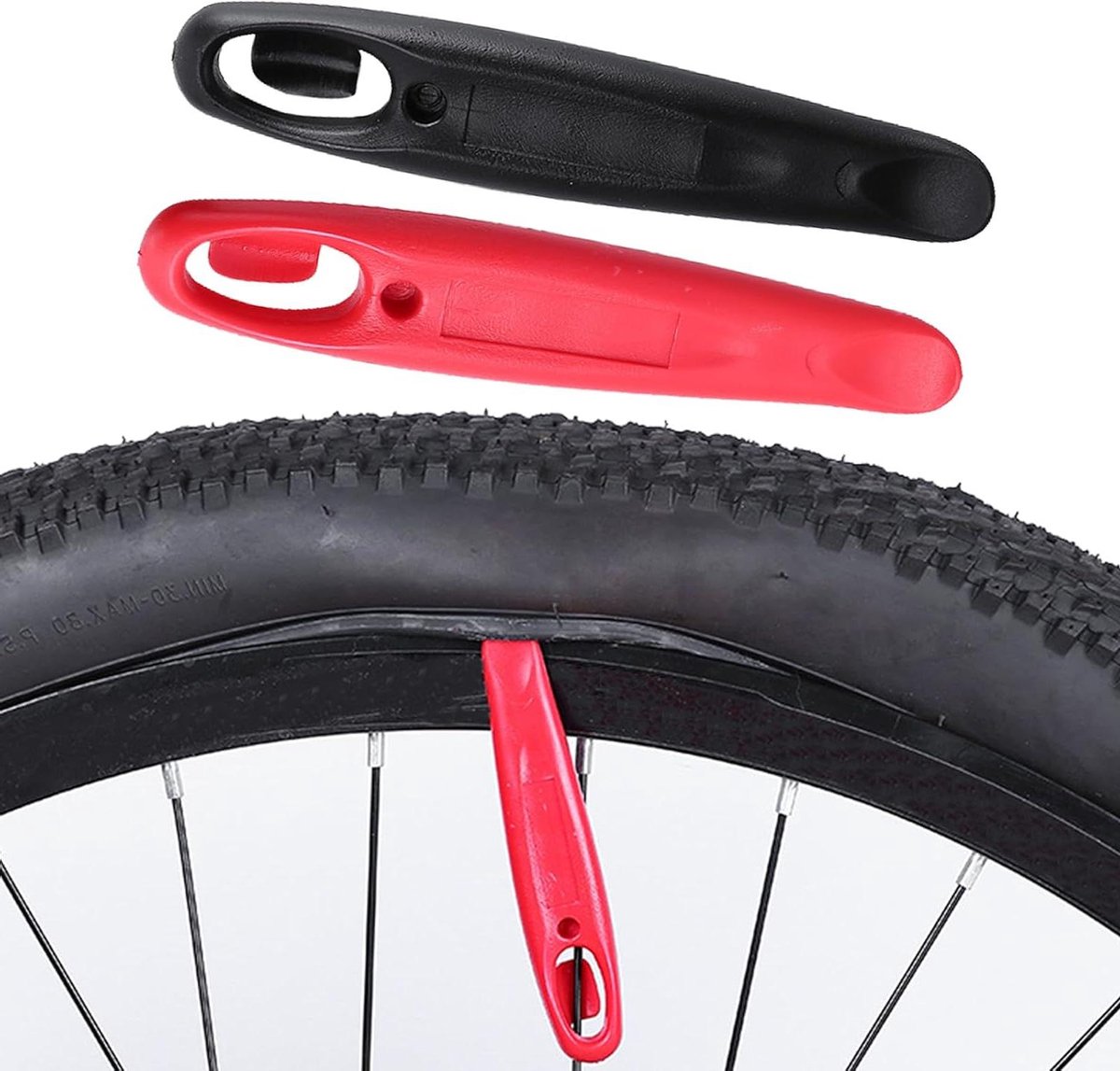 Allecto Plus - Fietsbandenhendel voor reparatie van racefietsen en mountainbikes - Duurzaam gereedschap met bandenlichter