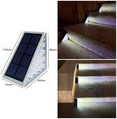 Talwei Zonnelampen voor buiten, 6 stuks solarlampen voor trappen, verlichting op zonne-energie voor trappen, superhelder voor terras, gazon, treden, opritten