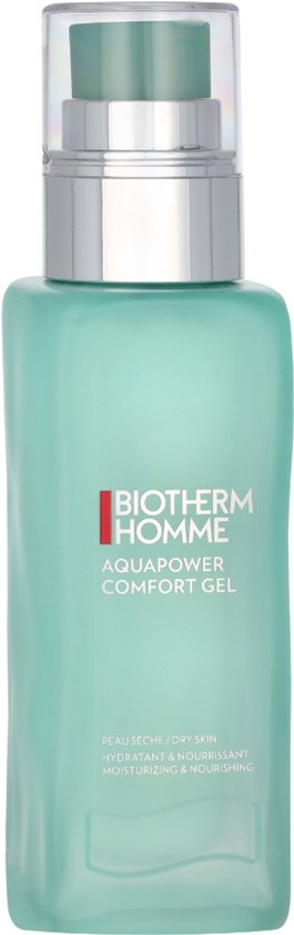 BIOTHERM HOMME Aquapower Comfort Gel flesje in turquoise met zilveren dop en pomp