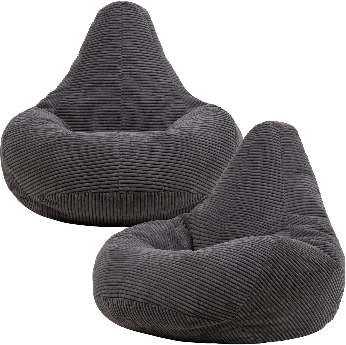 Icon Dalton Zitzak Fauteuil - Set van 2 - Gaming - Ribfluweel - Houtskool