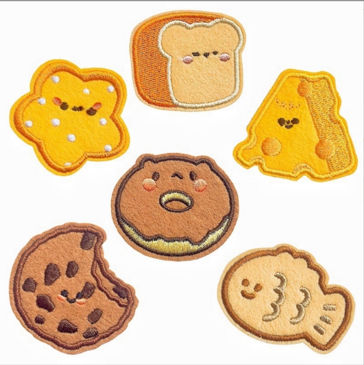 Daity 6-pack - Patches voor kleding - DIY kledingdecoratie patches - strijk embleem - grappige borduurapplicatie patches voor kleding - jeans - broeken - jassen - schoenen - rugzakken