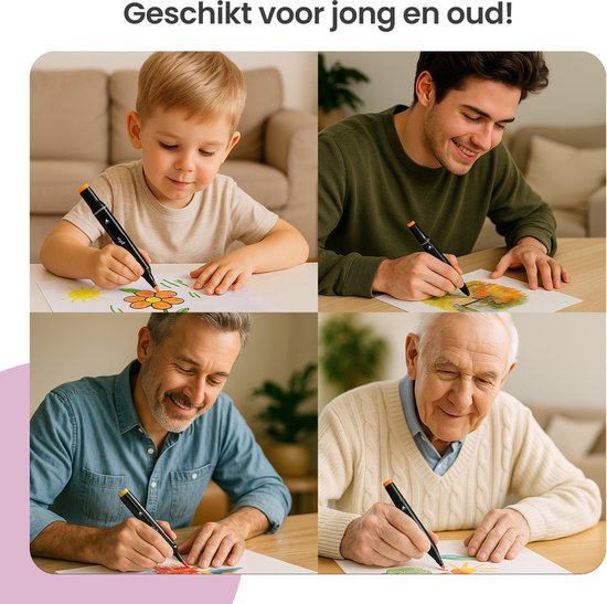 Gofun Twinmarkers 262 pièces - Adultes et Enfants - Surligneurs - Marqueurs à Alcohol - Dual pointe - Marqueurs