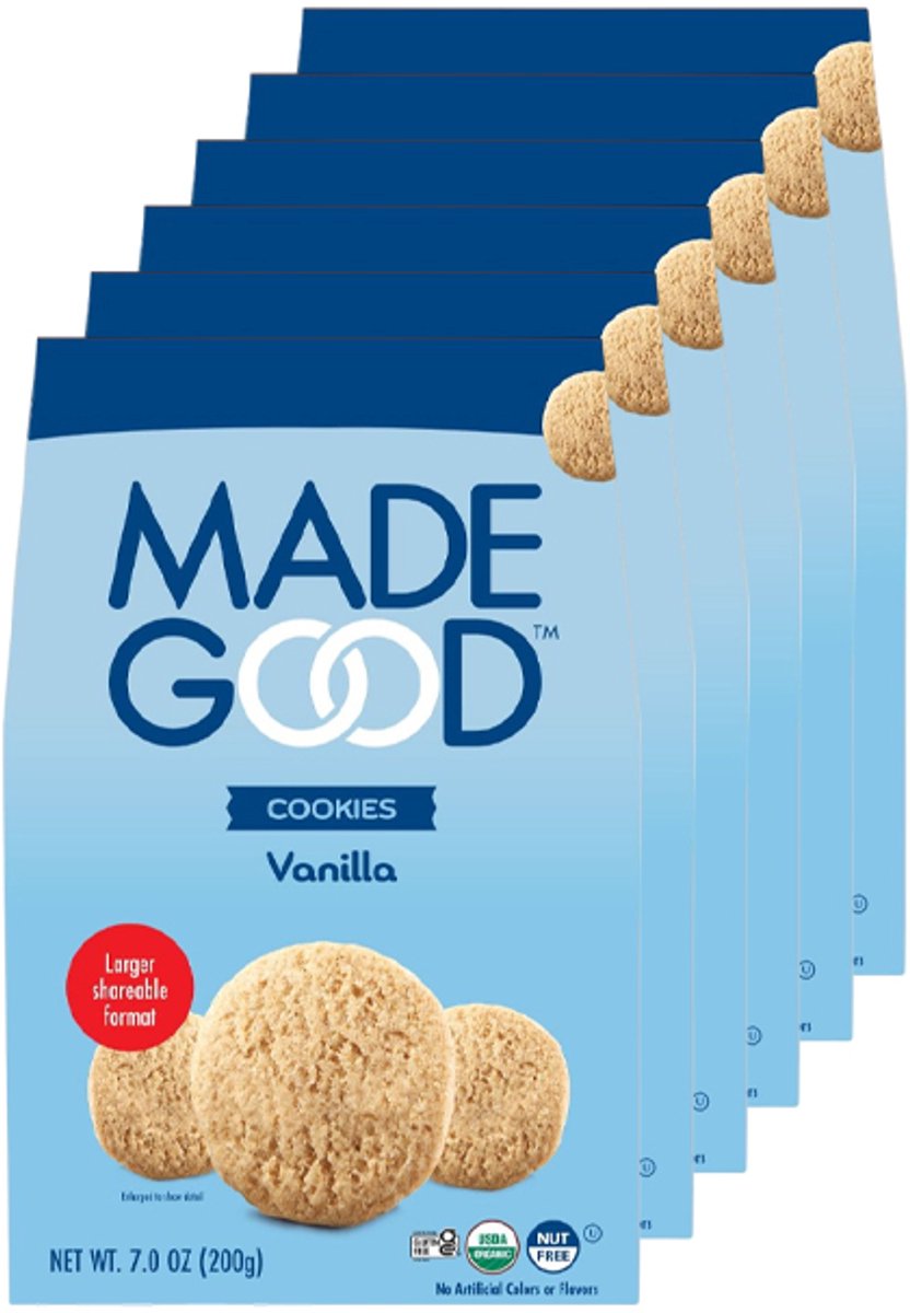 MadeGood | Crunchy Cookies | Vanilla | 6 stuks | 6 x 200 gram
