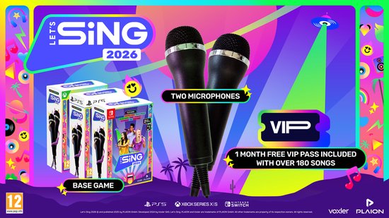 Plaion Let's Sing 2026 - PS5 - Karaoke game - 2 Microphones