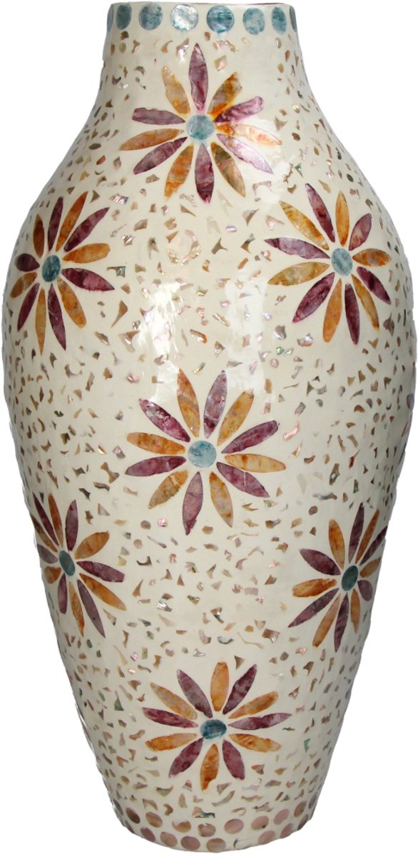 HD Collection Vaas Capiz Multi 24x24x50cm