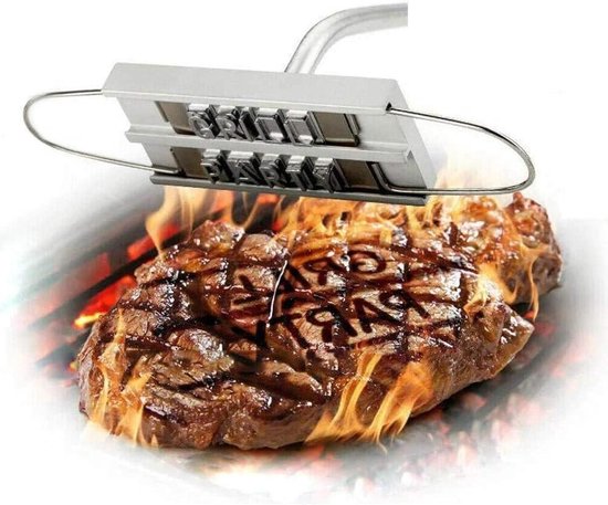 BBQ Branding Iron with Changeable Letters for Personalized Grilling | bol