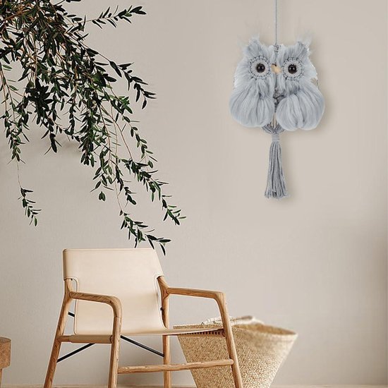 Macramé Wandbehang, handgemaakt, regenboog, wanddecoratie, wandtapijt