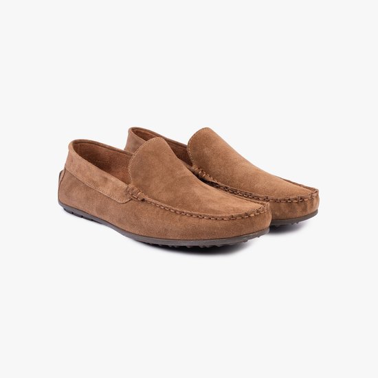 Mocassins Bengt en daim tofee