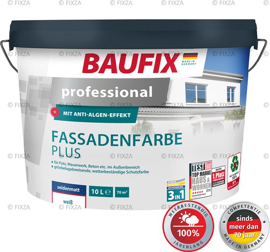 BAUFIX Professionele witte Gevelverf Plus wit 10 Liter