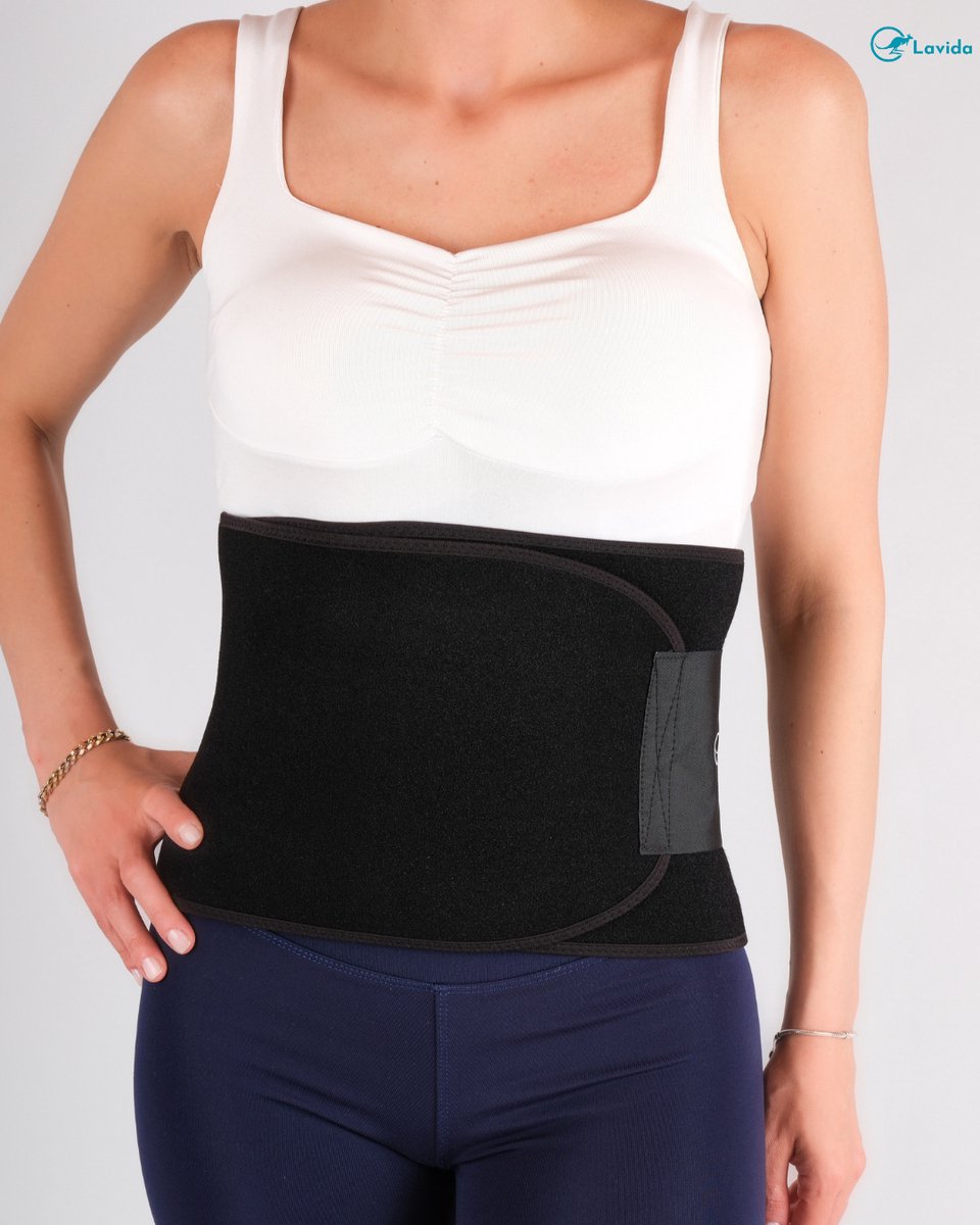 Lavida®Waist trainer-Zweetband - Korset- Buikband Afvallen- Afslanken -Vrouw&Man -Zweetband - Sauna Band-One Size -Zwart