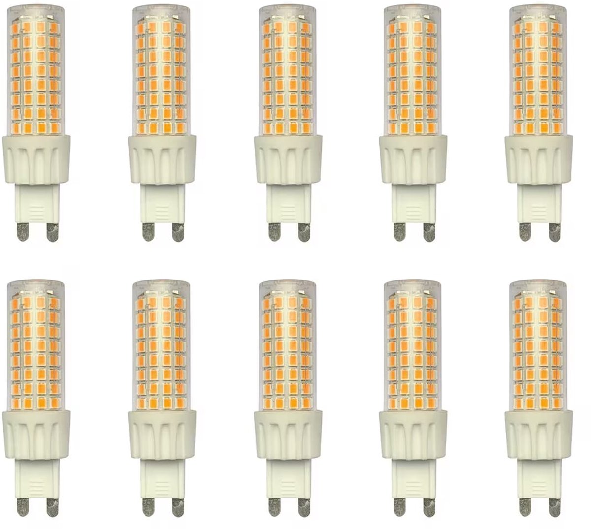 Avide G9 LED Insteeklamp 7W 220-240V - 6400K - 800lm - LED Lampjes Insteek - Daglicht wit - Vervangt 51W lamp - 10 stuks