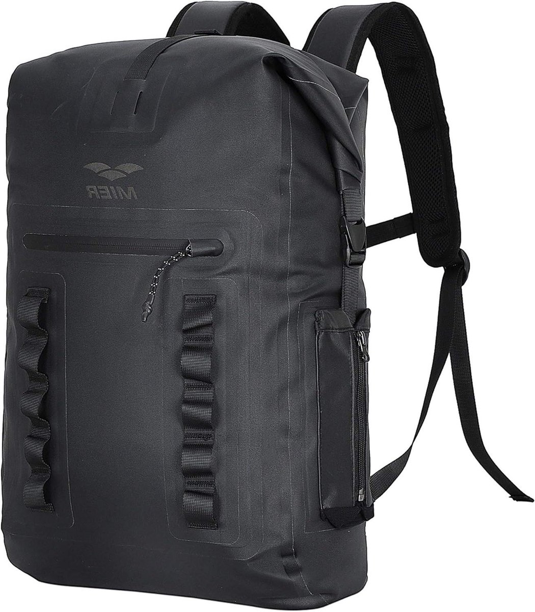 Waterdichte rugzak met zware rolsluiting voor kajakken, strand, varen, zwemmen en surfen - 30L ZwartDry Bag