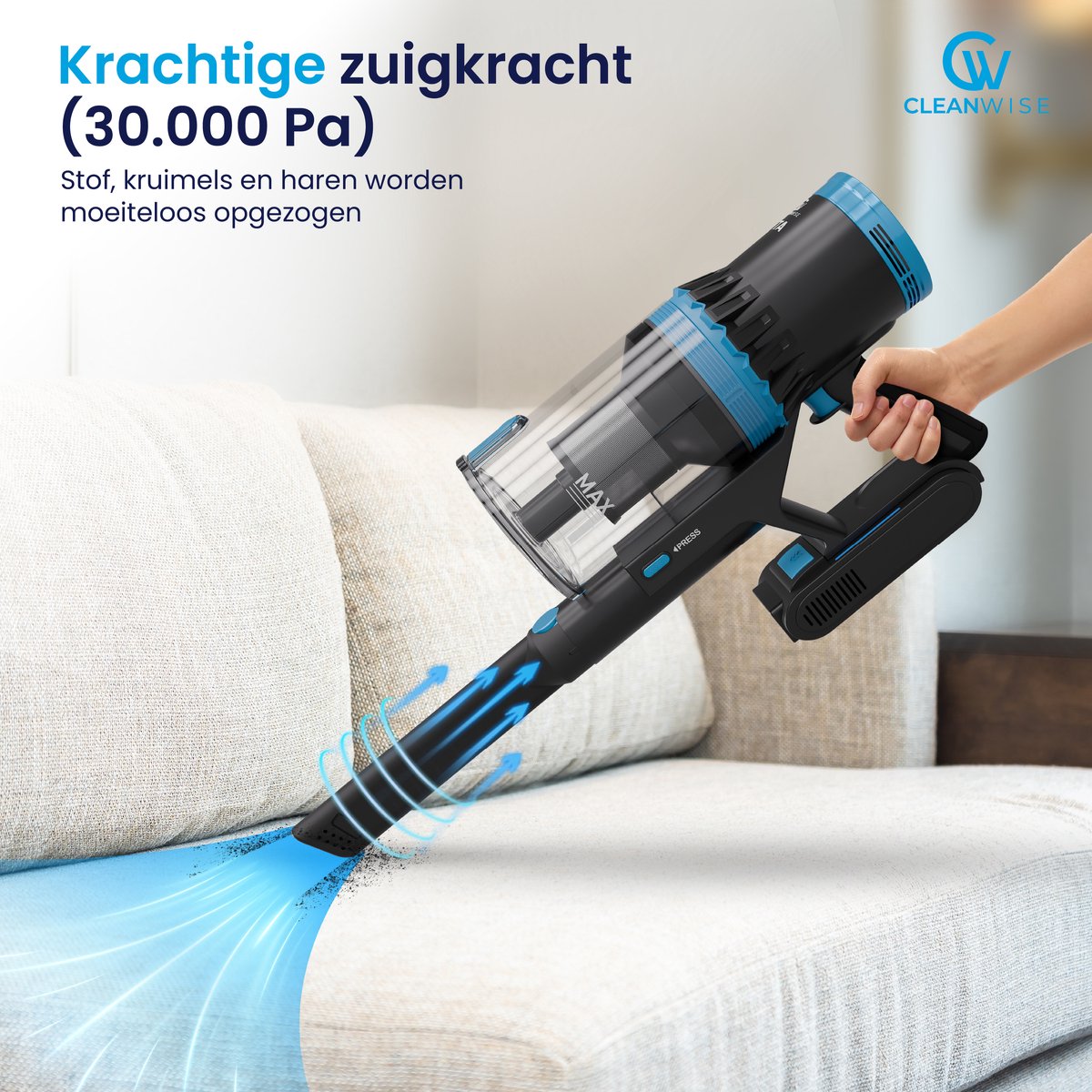 CleanWise CleanWise Rita Steelstofzuiger Draadloos - afbeelding 5