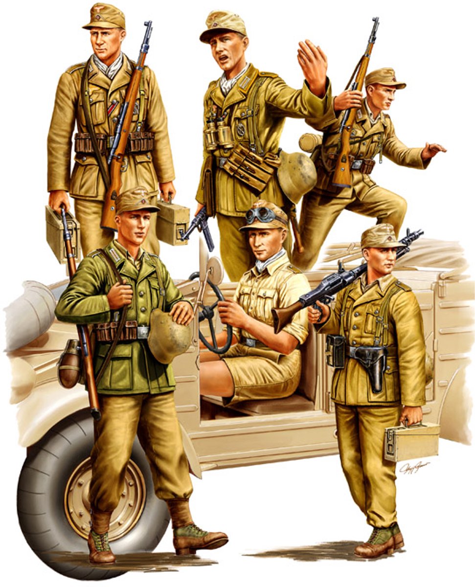 HobbyBoss Modelbouwpakket Militaire voertuigen - 84410 German Africa Corps Plastic - 1:35 - Modelbouw
