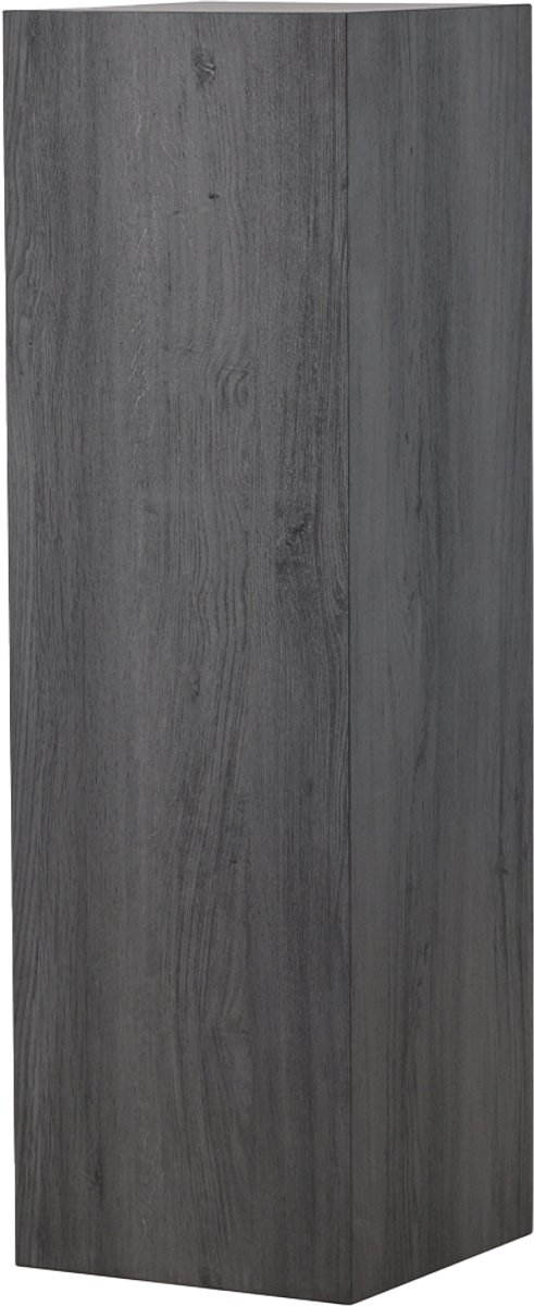 Nest living Rana Houten Decoratieve Zuil Zwart - Plantentafel - Pilaar - Bijzettafel - Plantenzuil - Groot -Bloemenstandaard - 130 x 40 cm