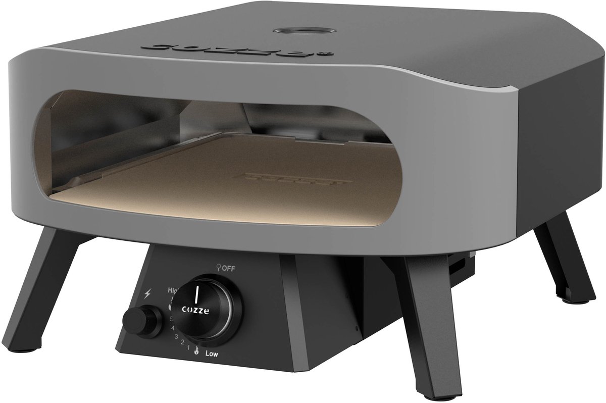 Cozze® 13" Classic pizza oven gas 30 mbar – krachtige 6,0 kW gas pizzaoven met U-vormige RVS brander, automatische ontsteking, thermometer en cordieriet pizzasteen – authentieke pizza’s in 2 minuten – ideaal voor buiten koken – foto 4