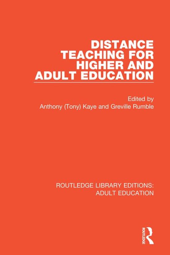 Routledge Library Editions: Adult Education - Distance Teach ... - cover