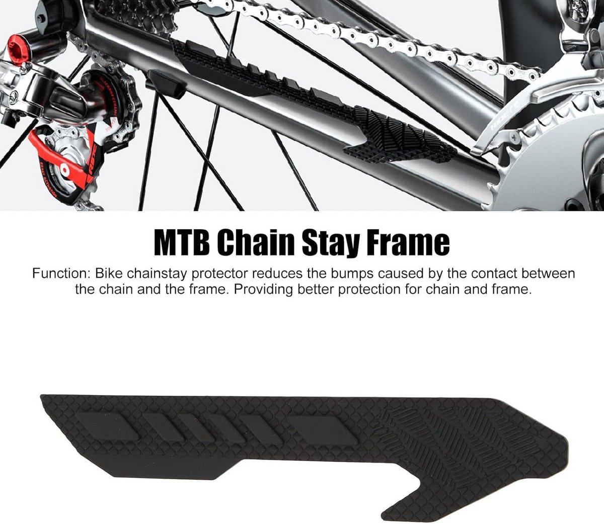 Allecto Plus - Siliconen kettingbeschermer voor racefietsen - Bescherm jouw fietsframe tegen krassen