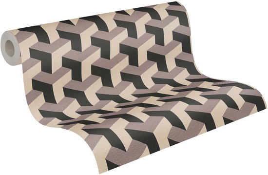 PAPIER PEINT RÉTRO | Geographic - Beige Zwart - Murs Living Daniel Hechter 7