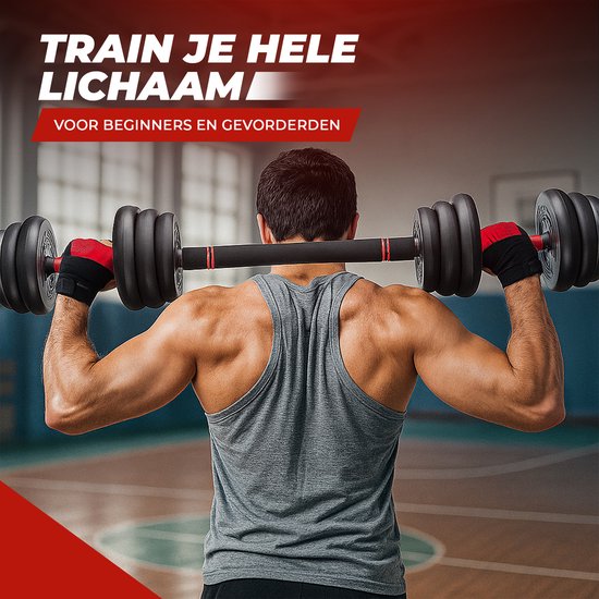 Fitby Dumbells 15 KG - Verstelbaar Gewichtenset voor Krachttraining