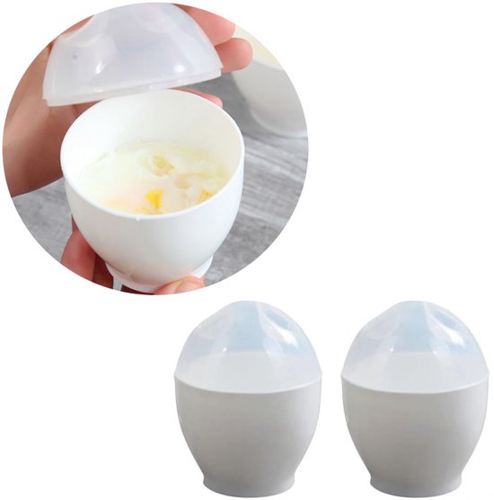 Eipocheerder - ei pocheerder - egg poacher - eierkokers - Eierrek - kookware gestoomd ei keuken - Eierrek om te koken - Keukenaccessoires - Hittebestendige Koker - Gepocheerde eier maker - Eierstomerbak - 2 stuks - ei pocheerder magnetron
