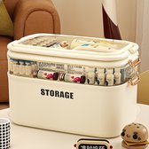 Medicijnbox, huisapotheek met 2 compartimenten, medicijnenopslag