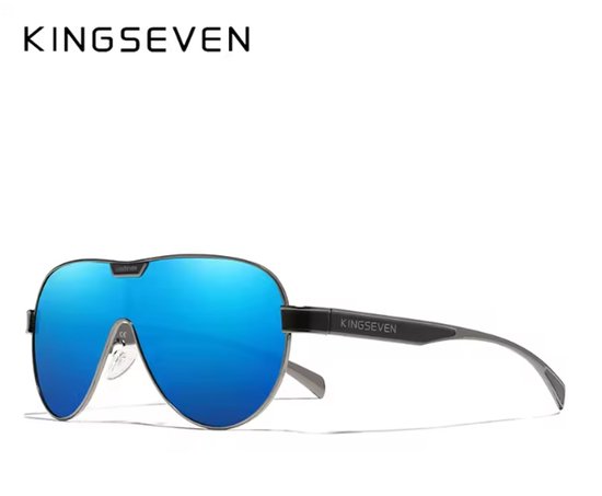 KINGSEVEN Zonnebril 7762 - Donkerblauw – Heren - Vrouwen - Gepolariseerd - UV400 - Piloot