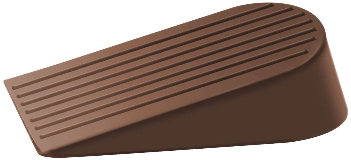 Ibenzoa® Extra Grote Rubberen Deurstopper voor Binnen en Buiten Gebruik, Bruin, 1 Stuk