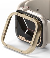 Ringke Bezel Tuning pour Apple Watch Series 7 / 8 / 9 - 41 mm - Hairline Bolts Gold