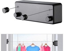Retractable Clothesline | Indoor Outdoor Heavy Duty Drying Line | Wall Mounted Rack | Withdraw Hanging | Prevents Sagging