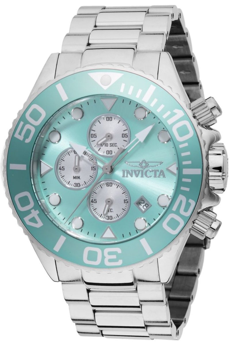 Invicta Grand Diver 48583 Heren Horloge - Waterdicht - Analoog - Quartz Uurwerk - Roestvrij Staal met blauwe Wijzerplaat - 52mm