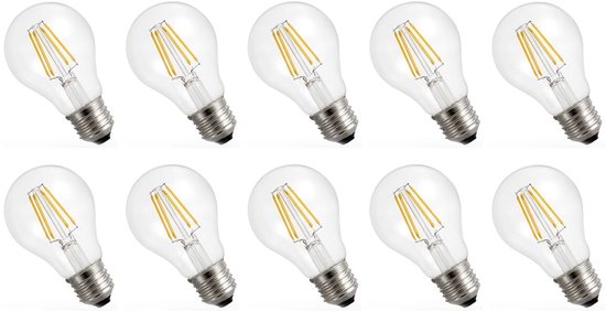 Ampoule LED Spectrum E27 4W 230V - 450 Lumen - Blanc chaud 2700K - Lumière chaleureuse - Économe en énergie - 10 pièces