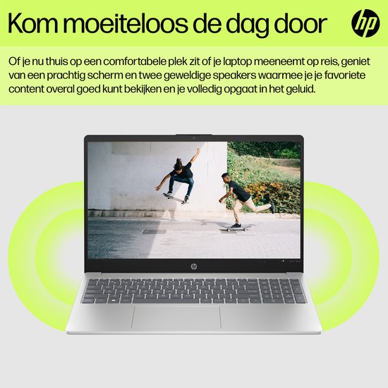HP Laptop 15-fd0071nd Intel® Core™ i7 i7-1355U 39,6 cm (15.6") Full HD 16 GB DDR4-SDRAM 512 GB SSD Wi-Fi 6 (802.11ax) Windows 11 Home Zilver - HP - Hoofdafbeelding