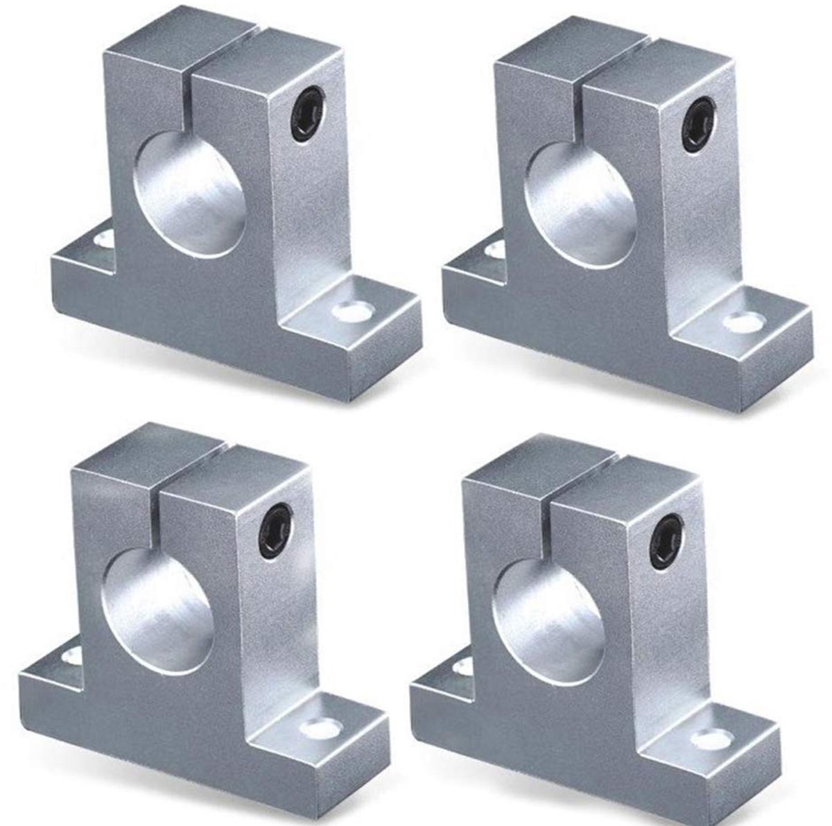Aluminium Lineaire Motion Rail Klemmen - 4 stuks - geschikt voor 12mm as