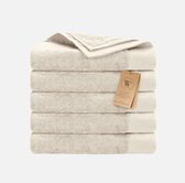 Bol.com Walra Remade XL Handdoeken 70x140 - set van 5 - Zware kwaliteit 550 g/m2 - Beige aanbieding