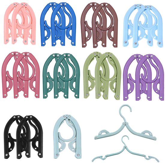 12 Stuks Opvouwbare Reishangers Opvouwbare Kleerhanger Reizen Droogrek Voor Kleding Zekai