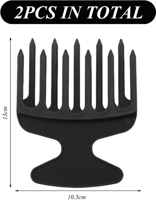 Mini peigne en plastique - Peigne coiffant pour Cheveux bouclés - 2 pièces
