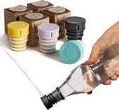 Bottle Cap CuloClean (4 Stuks) - Draagbare Lichtgewicht en Kleine Reisbidet voor Kamperen - Wandelen - Outdoor (4 Kleuren)